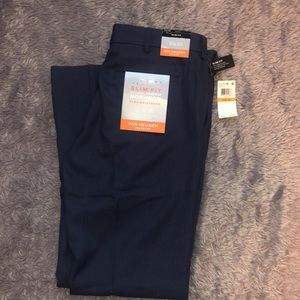 Men’s Navy Slim Fit Dress Slacks 33x30 NWT